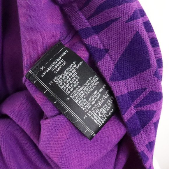 Twelve by Twelve Women's S Purple Animal Print Knit One-Shoulder Sleeveless Top - Picture 11 of 11